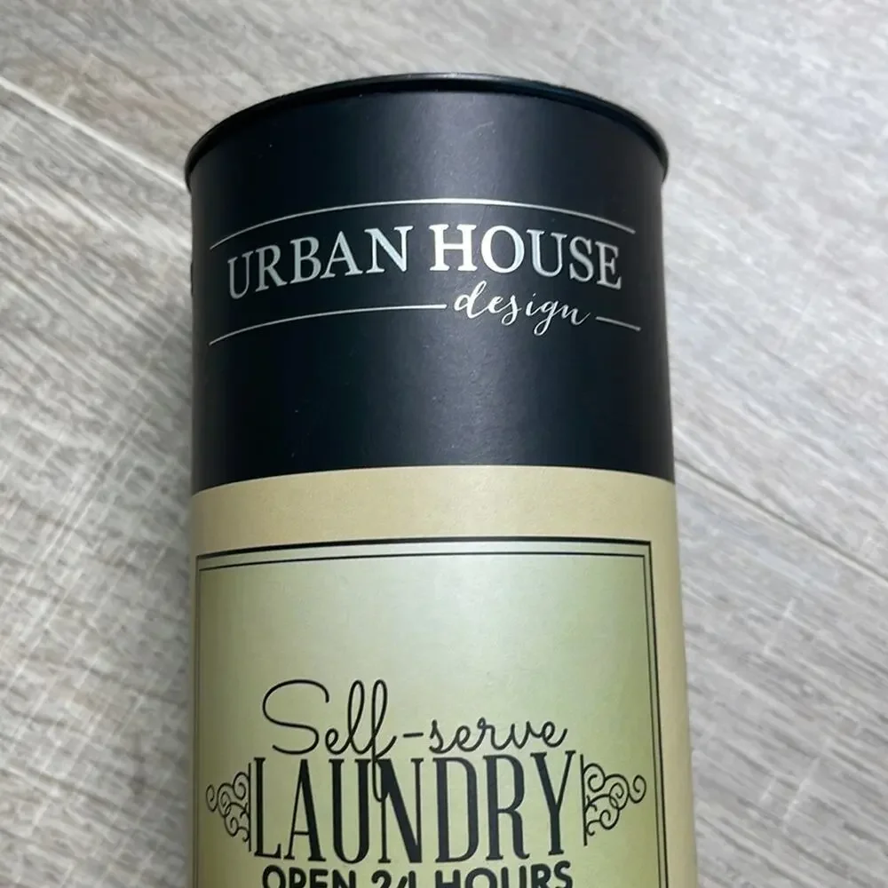 URBAN HOUSE DESIGN “Self Serve Laundry Open 24 Hours” Vinyl Wall Art Decal
